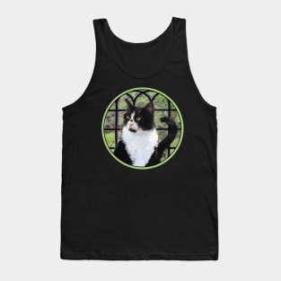 Tuxedo Cat in Window Tank Top